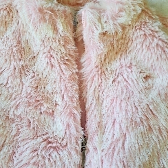 VINTAGE 80S INVESTMENTS PINK FAUX FUR ZIP VEST SZ XL - Picture 3 of 6